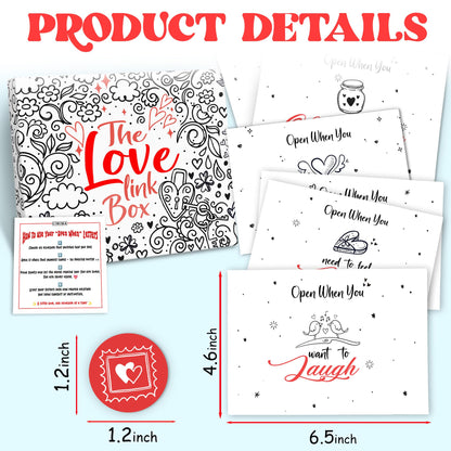 Limina Open When Envelopes Kit – 12 Open When Envelopes with Stickers for Long Distance Relationship, College Students, Daughter, or Boyfriend – Thoughtful Love Letter Kit & Going Away Gift