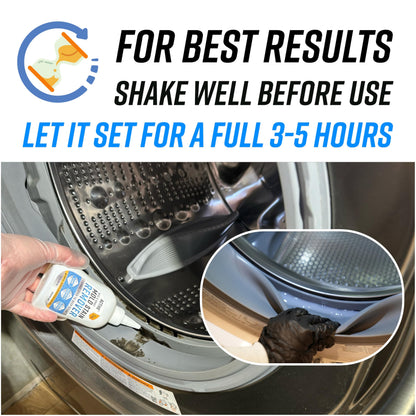 Mould Stain Remover Gel Cleaner - ACTIVE Heavy Duty Stain Cleaner for Front Loader Washing Machine Seal, Rubber Gasket, Bathroom Grout, Shower, Caulk - Front Load Washer Cleaning Solution - 7 Fl Oz