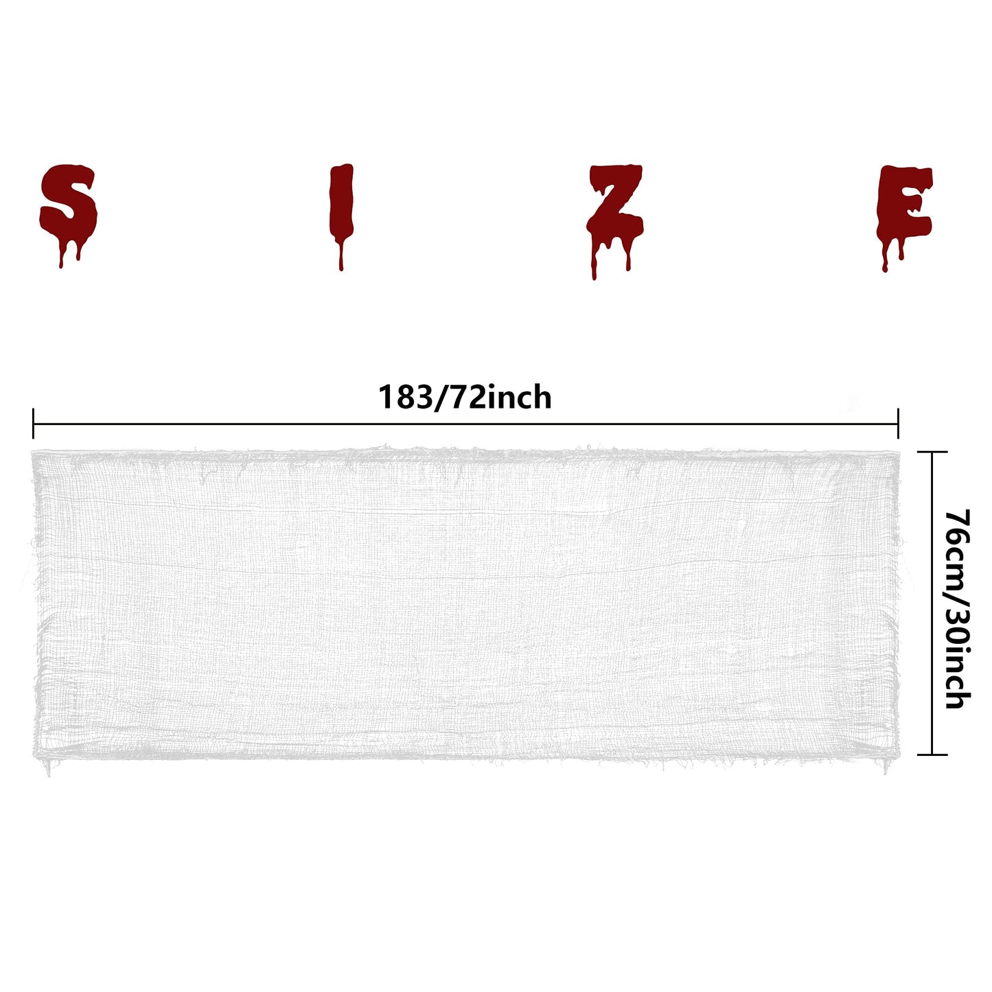 Alpurple 6 PCS Halloween White Creepy Cloth, 30 x 72 Inch Scary Spooky Fabric Cloth, Freaky Loose Weave Creepy Gauze for Halloween Haunted House Party Decoration