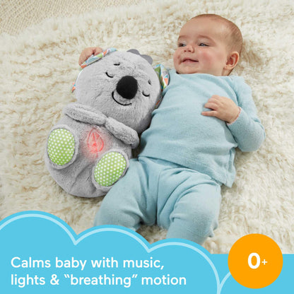 Fisher-Price Soothe ‘n Snuggle Koala, Plush Sound Machine Baby Toy with Realistic Breathing Motion, HBP87