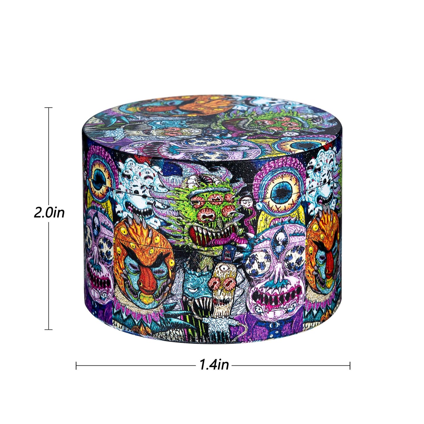 This pepper grinder features a street-style graffiti design and comes with a durable, fine-toothed mortar, perfect for grinding spices.