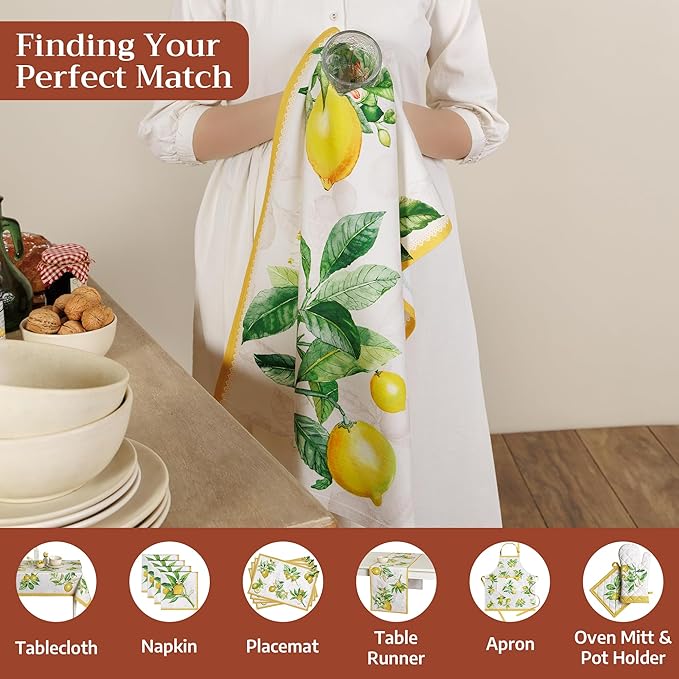 Maison d' Hermine Kitchen Towels Set of 3 100% Cotton 27.50" x 20" Reusable