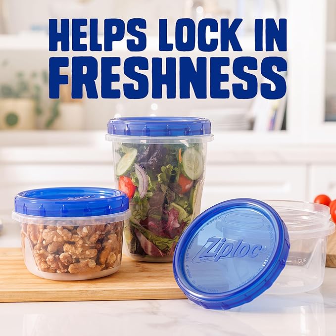 Ziploc Twist 'n Loc Food Storage Meal Prep Containers Variety Pack