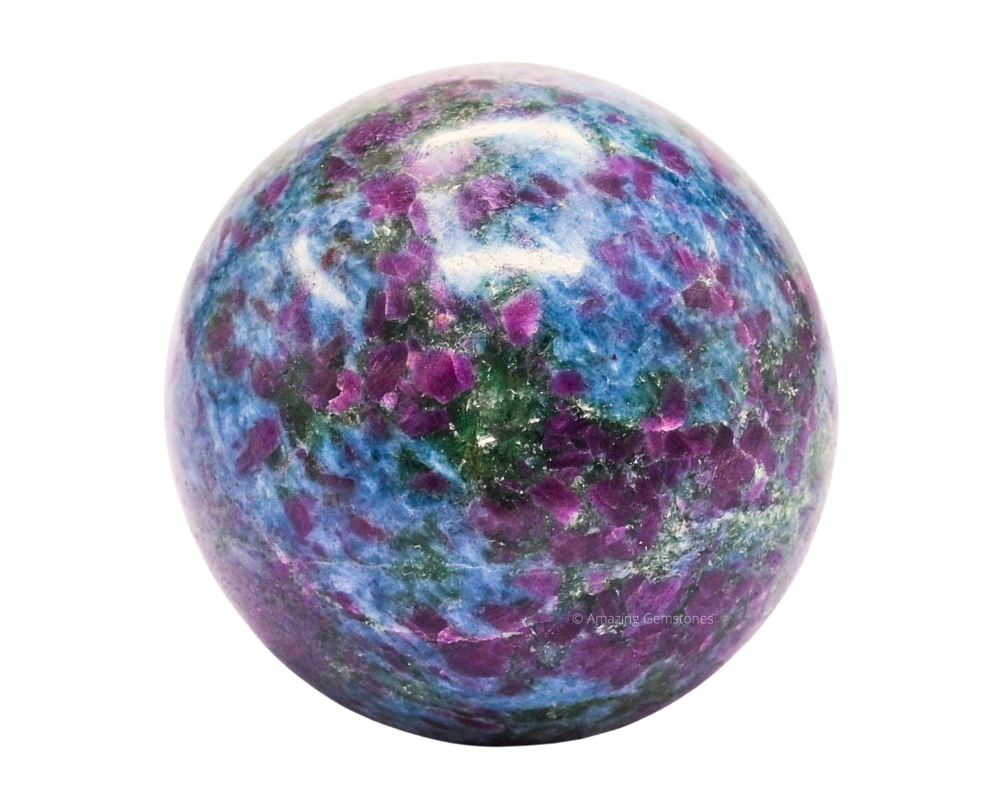 Amazing Gemstone Ruby Kyanite Crystal Ball with Stand - 2.5 Inches Large Crystal Sphere Meditation Balls for Witchcraft and Decorative Balls