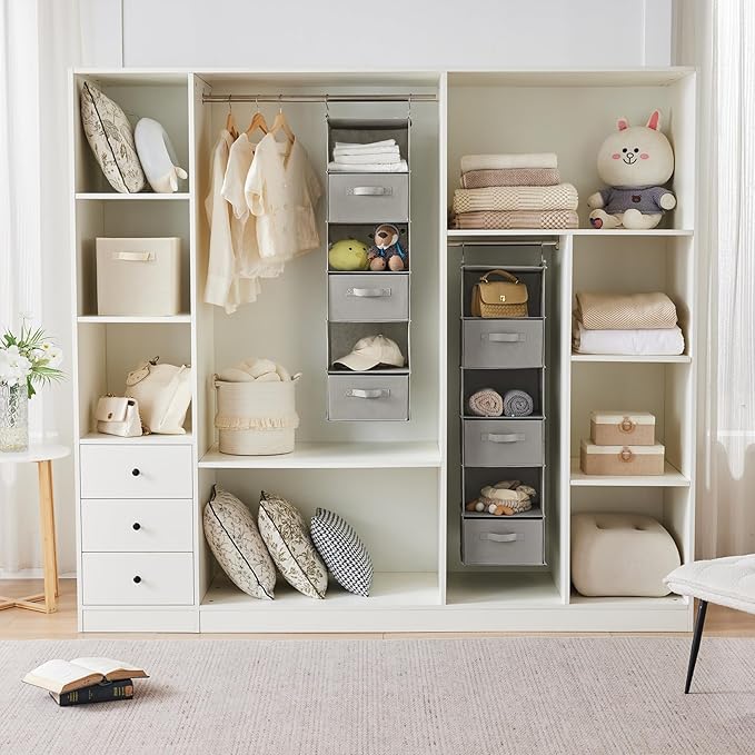 MAX Houser 6 Tier Shelf Hanging Closet Organizer, Closet Hanging Shelf