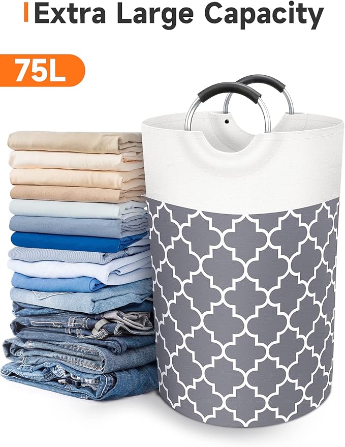 Large Laundry Basket Laundry Hamper Bag Washing Bin Clothes Bag Collapsible Tall
