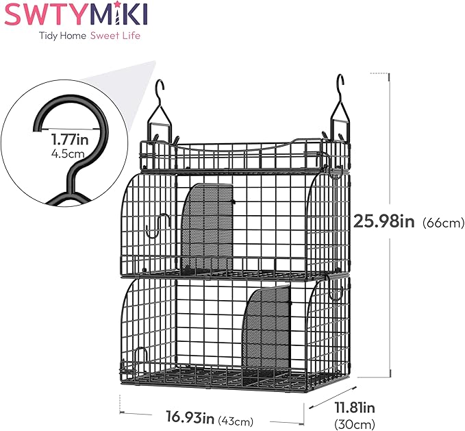 SWTYMIKI Hanging Closet Organizer Storage