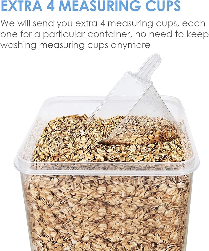 Vtopmart Extra Large Tall Airtight Food Storage Containers 4 Pieces 5.9qt /