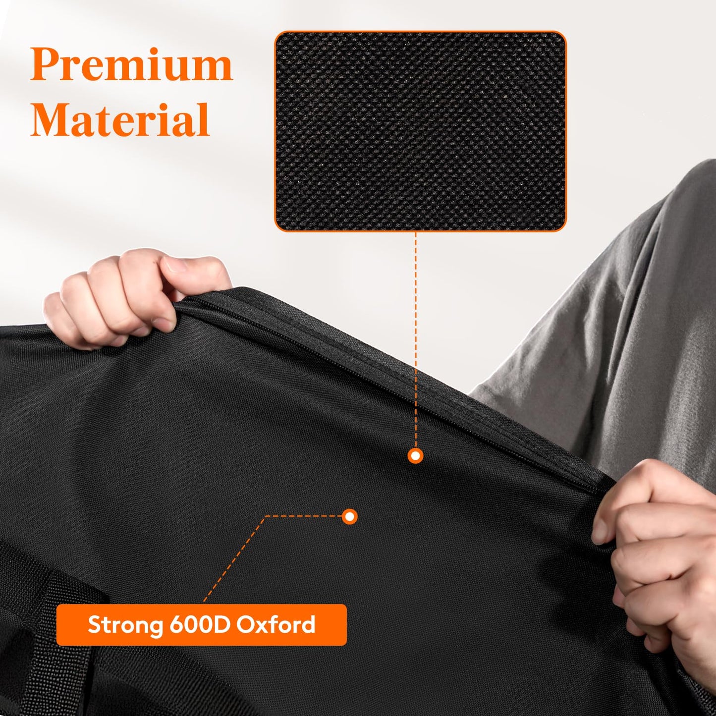 Lifewit 120L Extra Large Storage Duffle Bag for Traveling, Foldable Moving Bags with Zippers and Handles, Heavy Duty Storage Bags Big Totes for Travel, Camping, Storage Bins with Lids for Luggage