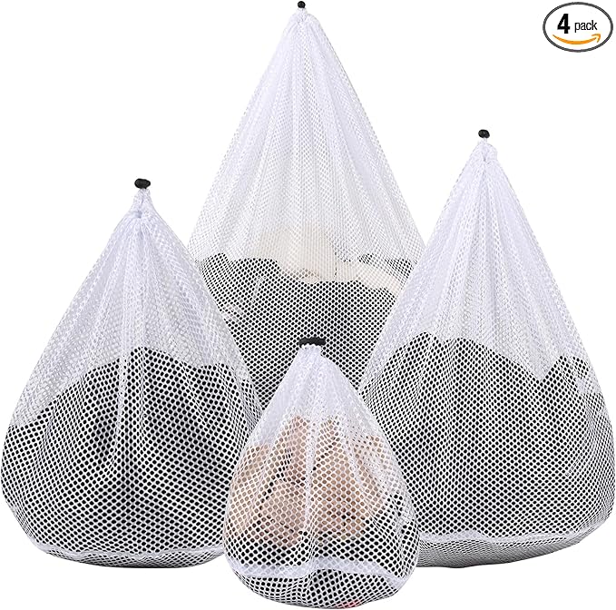4Pcs Mesh Laundry Bags Washing Machine Mesh Wash Bags