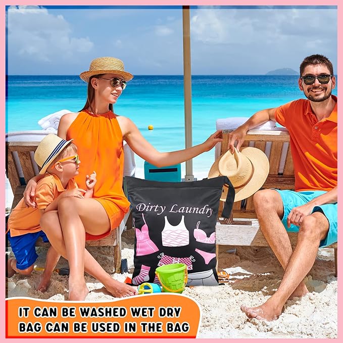 Shappy 2 Pcs Large Travel Laundry Bag Washable Waterproof Wet Dry Large Dirty