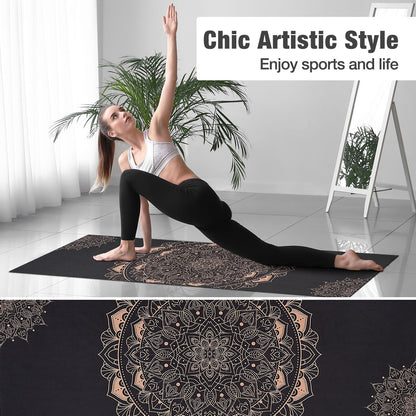 MoKo Yoga Towel, Non Slip Hot Yoga Blanket Printing Pattern Quick Dry with Corner Pocket for Bikram, Pilates, Gym Workout, Outdoor Picnic