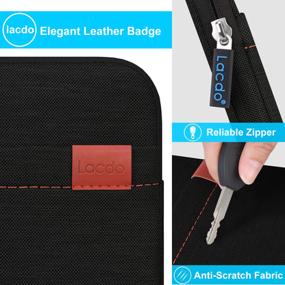 Lacdo Shockproof External CD DVD Hard Drive Sleeve Bag Pouch for Burner Player Writer Blu-Ray Apple USB SuperDrive, VersionTech/Asus/Dell/LG/HP Portable Protective Storage Carrying Case,Black