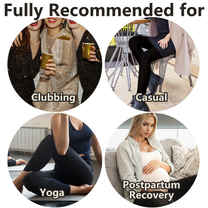 +MD Shapewear for Women Tummy Control Seamless High Waisted Light Compression Footless Tights Leggings