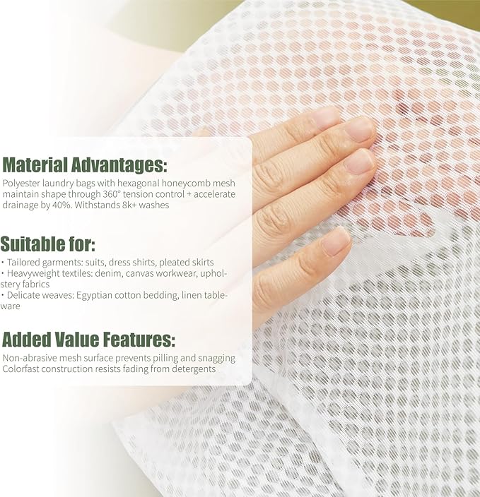 GWT 4Pcs 3D Mesh Laundry Bags