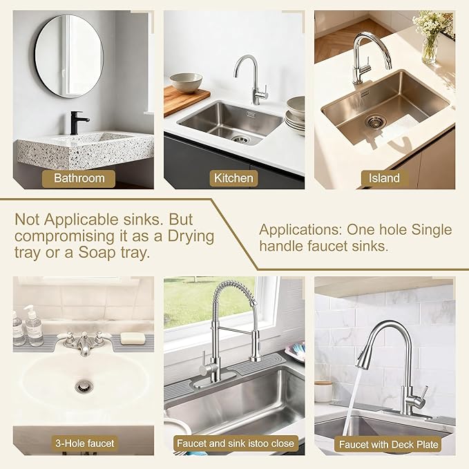 23.6"*3.9" Large size Stone faucet mat