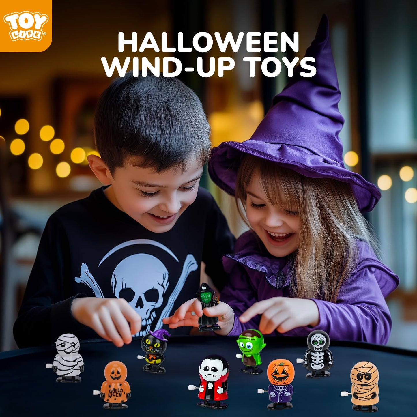 TOY Life 13 Pcs Halloween Wind Up Toys Halloween Party Favors for Kids Toddler Halloween Bulk Toys for Treat Bags Halloween Goodies Bag Stuffers Fillers Halloween Treats Toys for Kids Boys Girls