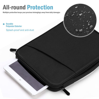 TiMOVO 9-11" Tablet Sleeve for iPad 11-inch A16 2025, iPad 10th Gen. 10.9"/10.2"/ Air 11/5th/4th Gen. 10.9", Galaxy Tab A9 Plus 11", Protective Bag with Pockets, Black