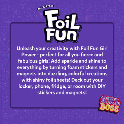 Skillmatics Foil Fun - Girl Power, DIY Foil Art Craft Kit, Mother’s Day Gift, Mess-Free Activity, 20+ Magnets & 60+ Stickers, Travel, Screen-Free Fun, Party Favor for Kids, Tweens, Teens (Ages 7-13)