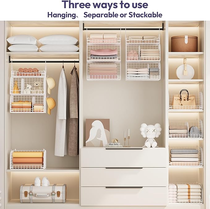 SWTYMIKI Hanging Closet Organizer Storage