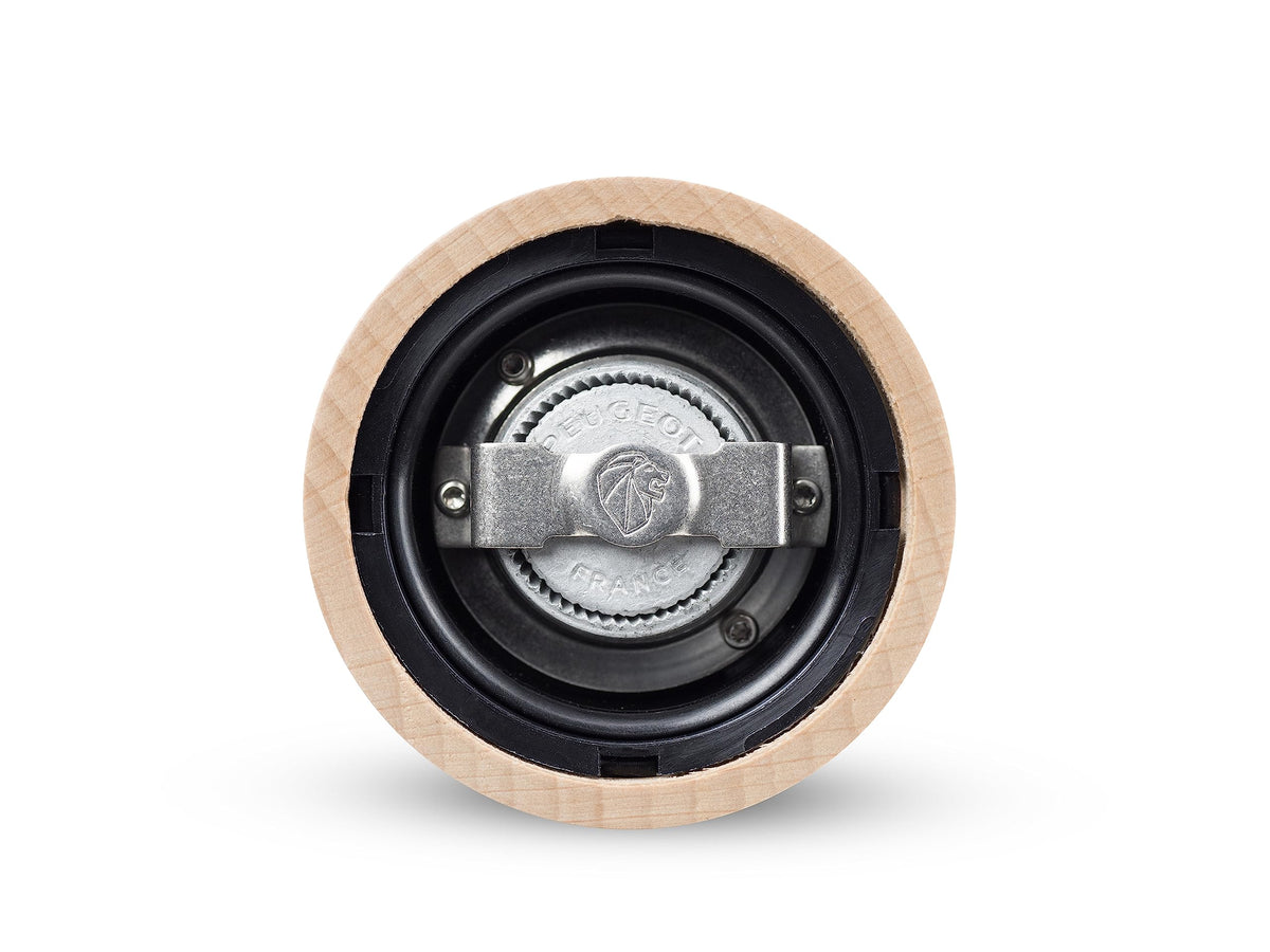PEUGEOT - Paris u'Select 18 cm- 7 in. Pepper and Salt Mill Set - 6 Predefined Grind Settings - Powdered Salt Innovation, Zirlion Mechanism - PEFC-Certified Wood - Made in France - Natural Finish