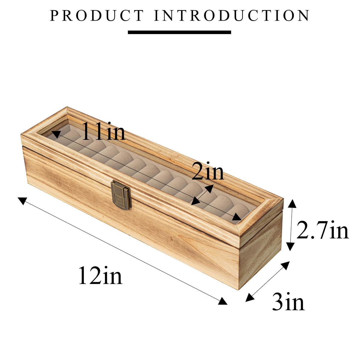 Freezing point Wood Ring Organizer Display Case Mens Ring Boxes For Multiple Rings Jewelry Storage