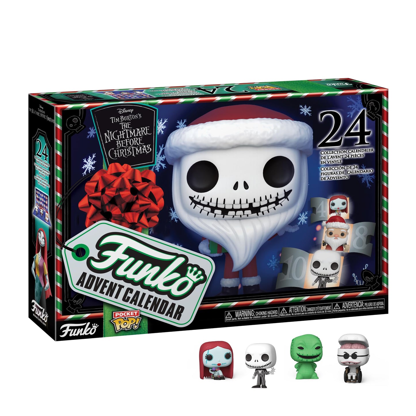 Funko Advent Calendar: the Nightmare Before Christmas - Jack Skellington - (the Nightmare Before Christmas) - Disney: the Nightmare Before Christmas - 24 Days Of Surprise - Mystery Box - Gift Idea