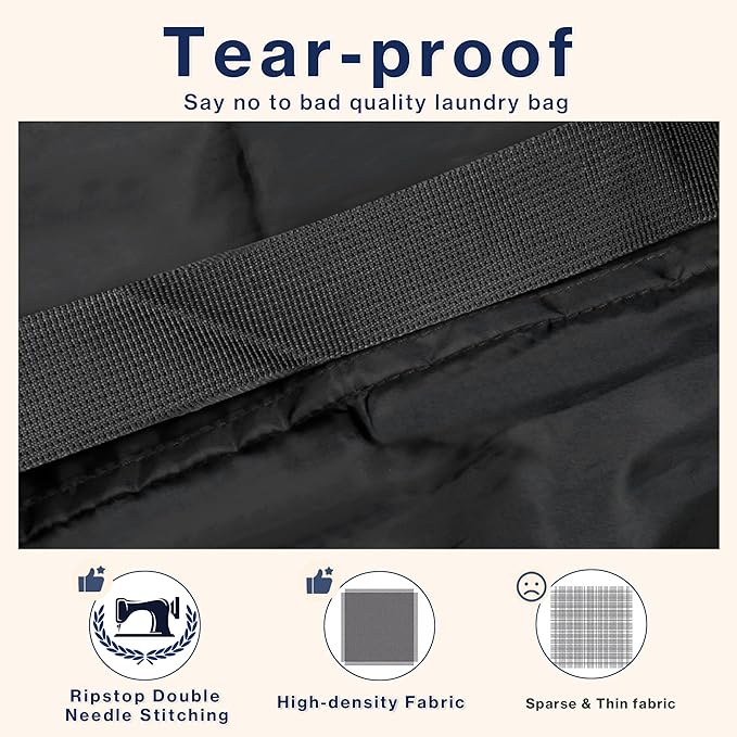 2-Pack Backpack Laundry Bags, Heavy Duty Laundry Bag Backpacks