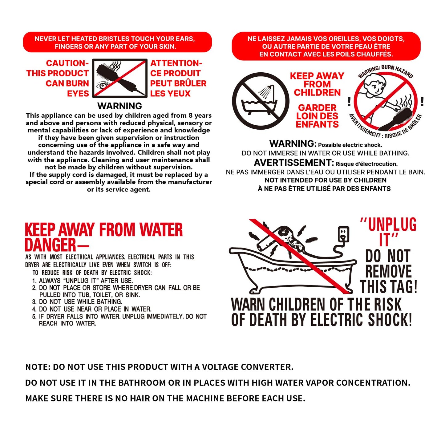 Hair Dryer Brush Blow Dryer in One, Upgraded 4 in 1 Hair Dryer and Styler Volumizer with Negative Ion Anti-frizz Ceramic Titanium Barrel Hot Air Hair Straightener Brush