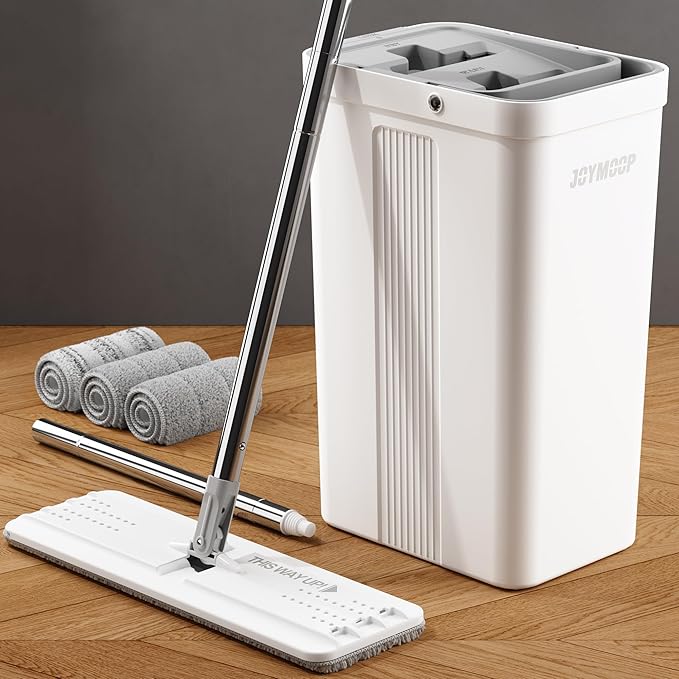 JOYMOOP Mop and Bucket with Wringer Set, Wet Dry Wall Cleaner with Long Handle