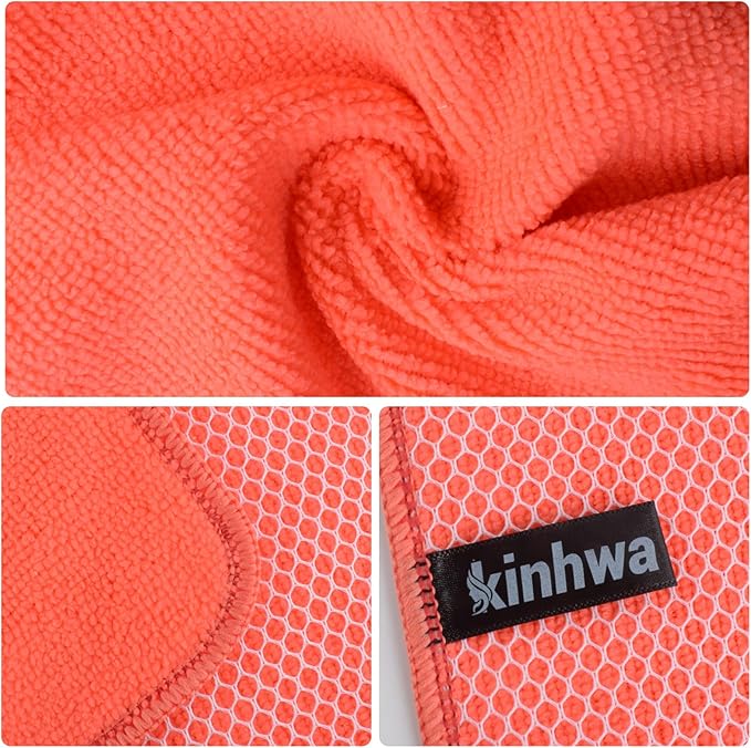 KinHwa Kitchen Washcloths for Dishes Absorbent Microfiber Dish Cloths Quick Dry
