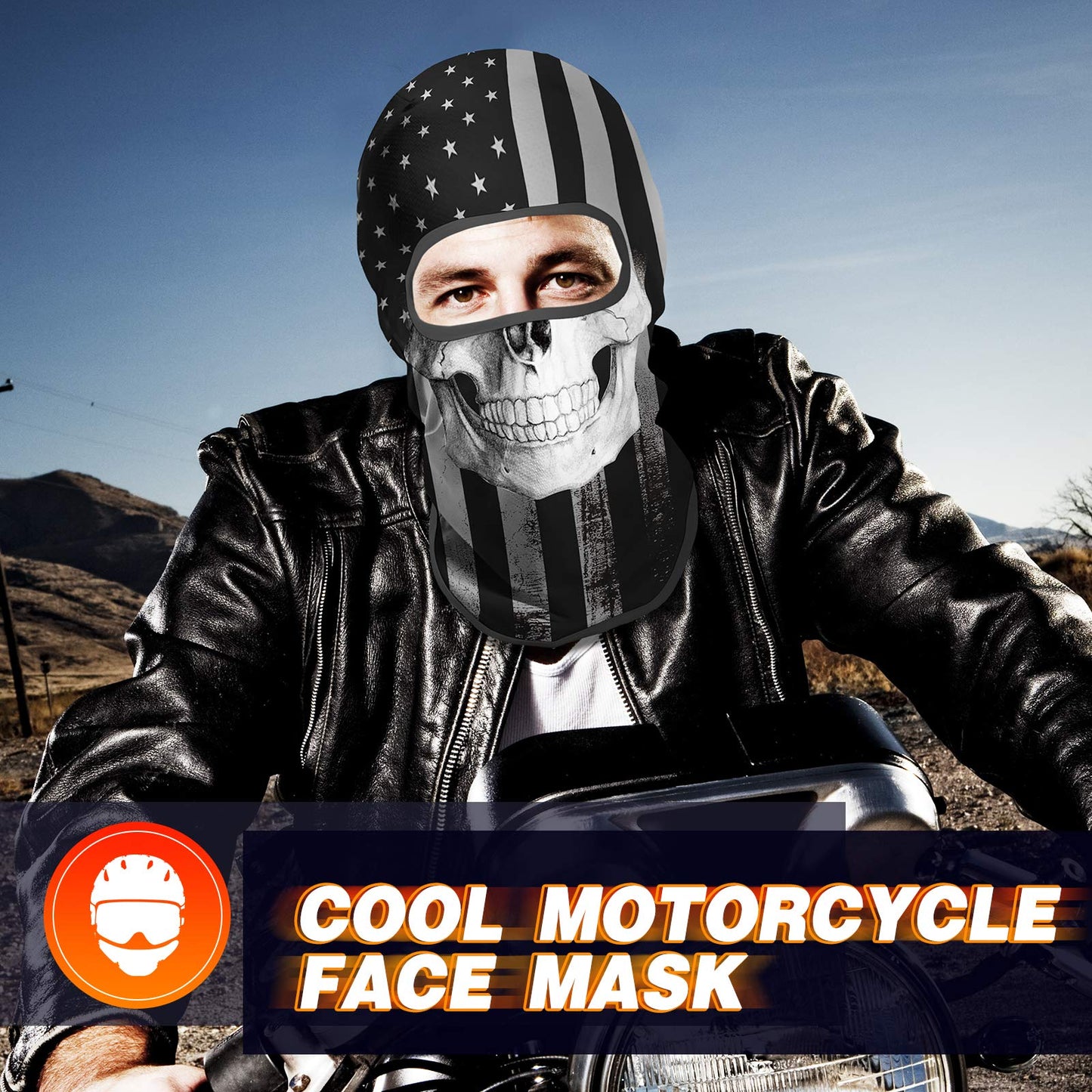 Venswell 3D Balaclava Ski Mask Cool Skull Animal Full Face Mask Cycling/Motorcycle/Halloween Ht-Open Teeth-1