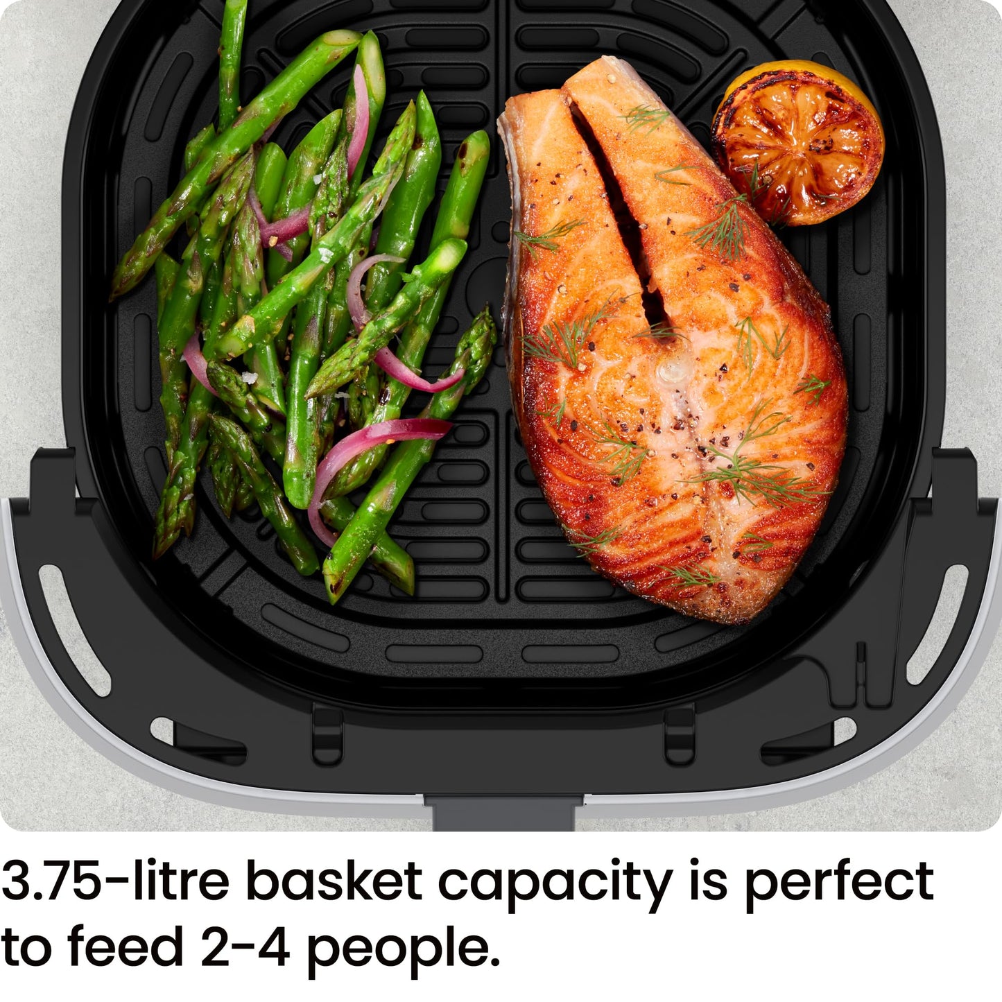 Chefman Air Fryer – 3.75L Compact Airfryer for Quick, Easy Meals, Features Hi-Fry Technology for Extra Crisp, Easy-View Window, Touch Controls with 4 Presets, Nonstick & Dishwasher Safe Basket - Black