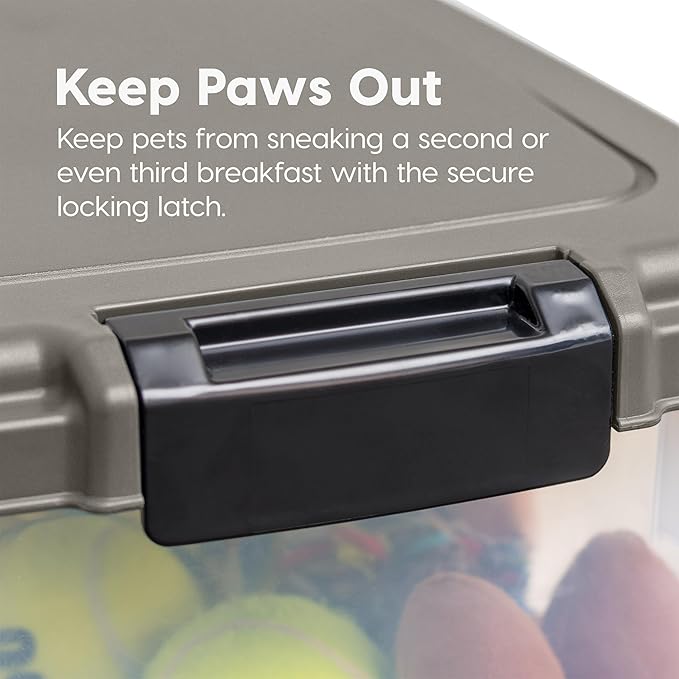 IRIS USA 30 lbs & 11 lbs Combo Airtight Dog Food Storage Container, Stackable