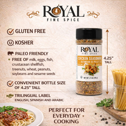 June Street Market 10 Piece Essentials Kitchen Starter Gift Set: Spices with Trilingual Labels (English, Spanish, Arabic) Includes Recipe Cards, Perfect for Cooking, Baking, or Gifting
