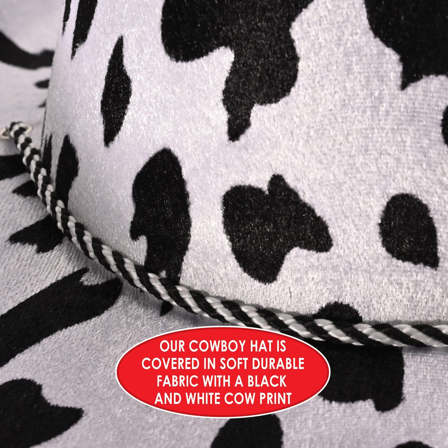 Beistle Cow Print Cowboy Hat One Size Fits Most Animal Print Hats