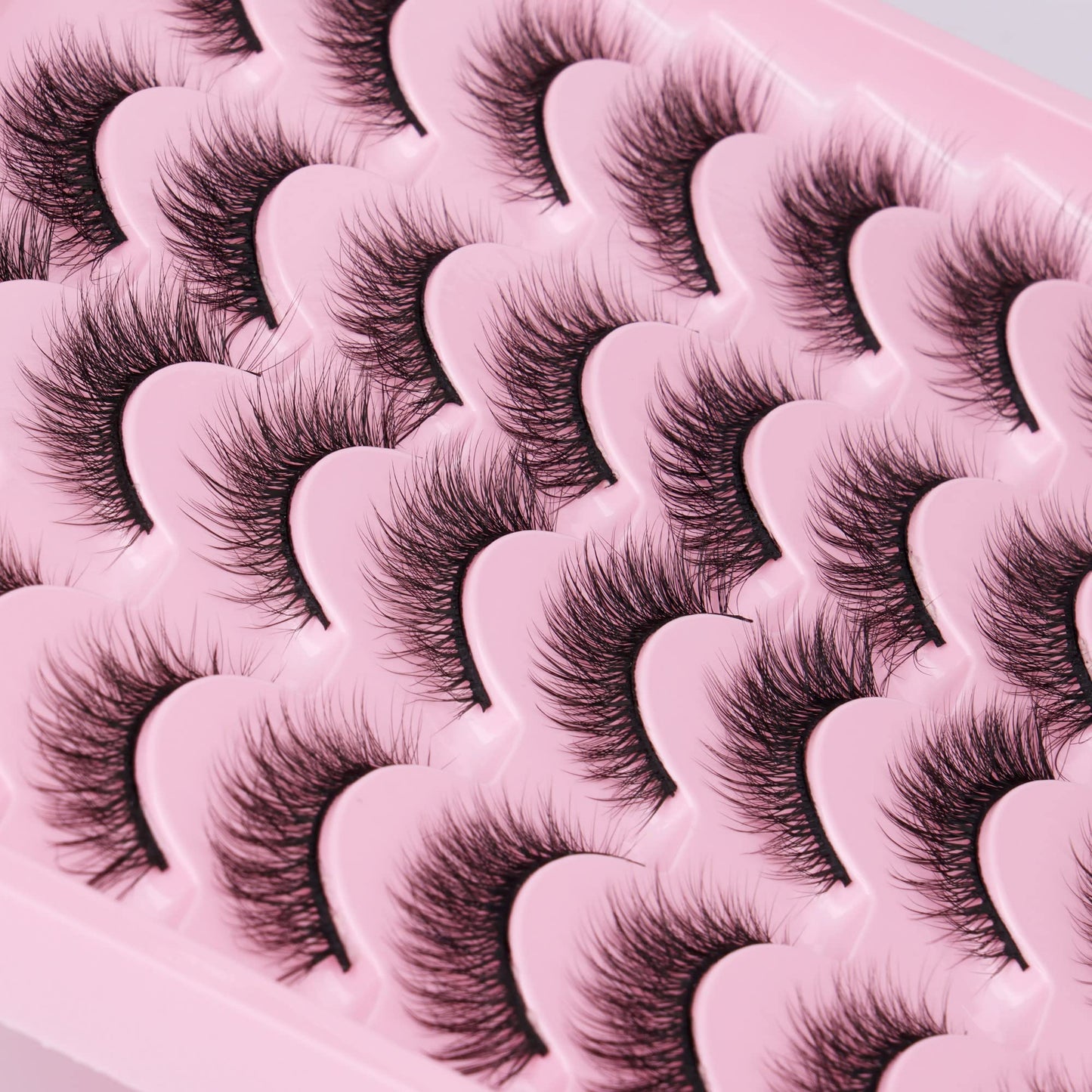 Lashes Natural Look Wispy Fasle Eyelashes 12mm Short Faux Mink Eyelashes Cat Eye Natural Strip Lashes Pack by Zegaine 16 Pairs