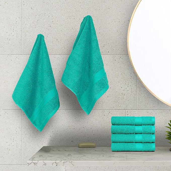 Amazon Basics Fade-Resistant 100% Cotton Hand Towels