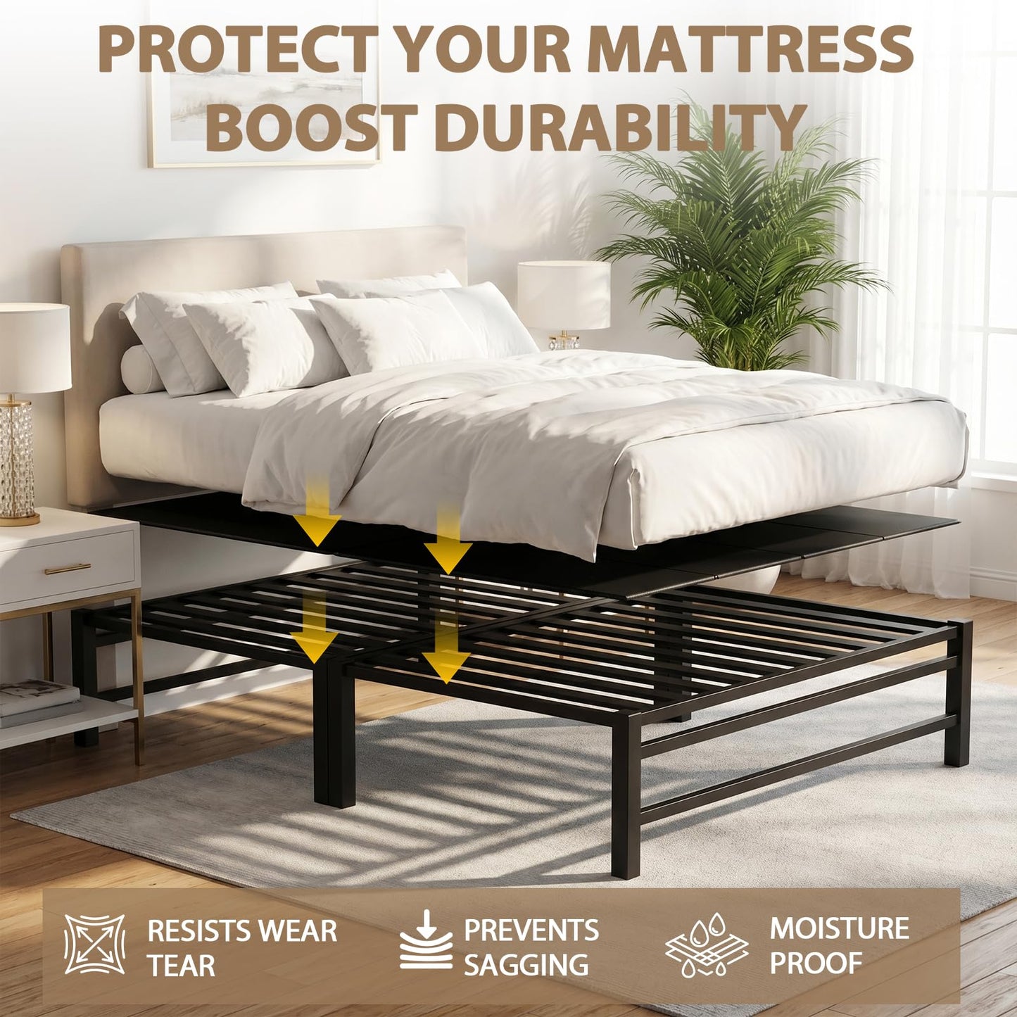 Xenohuaxis Heavy Duty Bunkie Board Full Size 54" x75'', 10MM Bed Support Board, Anti-Sag Mattress Support for Slatted Bed Frame, Bunk Bed & Platform Bed
