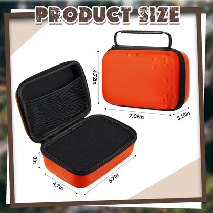 Relaxweex EVA Hard Case with Customizable Foam 7.1 x 4.7 x 3.1 Inch Protective EVA Carrying Case Shockproof Outdoor for Camera, Digital Products, Electronic Instruments with Knife, Orange