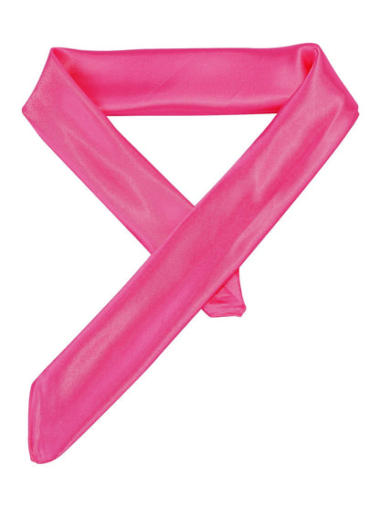 SATINIOR Chiffon Scarf Square Neck Scarf Handkerchief Retro Satin Ribbon Neckerchief for Women(27.56 x 27.56 Inches,Dark Rosy)