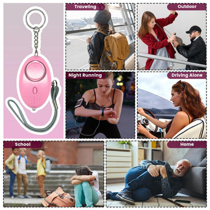 Jsngbse Safety Keychain Set for Women, Wristlet Keychain for Women with Bottle Opener, Card Holder, Wristlet Strap, Whistle, Travel Bottle Holder, Bracelet Safety Keychains for Accessories Kit