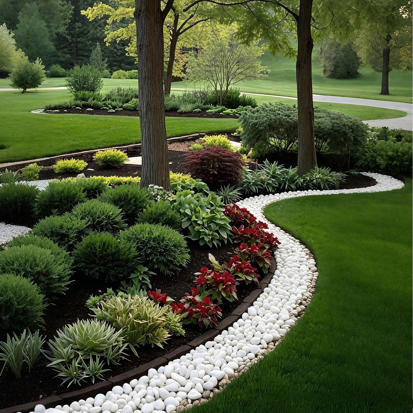 Rahato 15 lbs White Rocks for Landscaping, 1-2 inch Decorative Rocks for Plants Indoor, Large Polished River Rocks for Garden, Outdoor Landscaping, Walkways, Yard, Plants Pots, Vases, Crafts
