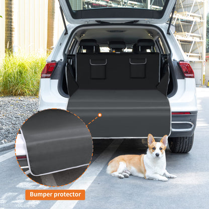 Toozey Car Boot Protector - Universal Nonslip Liner Protector with Side Protection and Bumper Protection, Waterproof & Antifouling, Robust Dog Car Boot Cover, Easy to Clean - Black