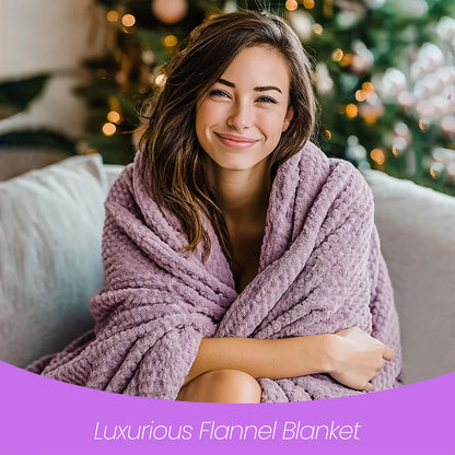 Birthday Gifts for Women Care Package, Get Well Soon Gifts for Mom, Her, Girlfriend, Bestie, Sister, Wife - White Elephant, Christmas, Self Care Gift Basket with Luxurious Flannel Blanket