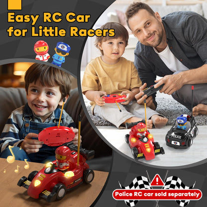 Lehoo Castle Toys for 1 2 3 Year Old Boy, Remote Control Cars for Kids Age 3, Pop-up RC Race Car 2 Year Old Boy Toys, Gifts for 1-3 Year Old Boys with Lights & Music