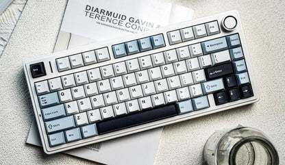 EPOMAKER AULA F75 Wireless Mechanical Gaming Keyboard, 75% Layout with Knob, Creamy Gasekt-Mount with Sound-Dampening, RGB, Hot-Swap, Bluetooth/2.4Ghz (Light Blue, Reaper Switch)