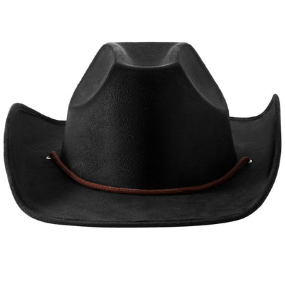 Spooktacular Creations Unisex Western Cowboy Hat, Black Cowboy Hat, Halloween Costume Accessory for Adults and Kids Cosplay Themed Party and Photo-props