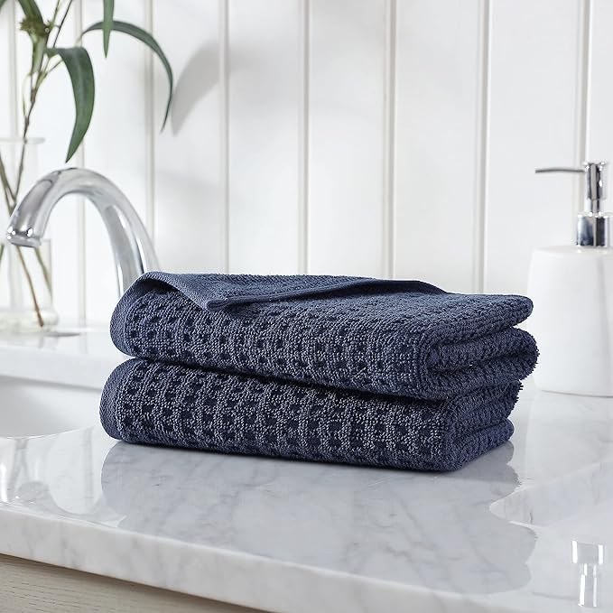 Tommy Bahama- Hand Towel Set, Highly Absorbent Cotton Bathroom Decor, Low