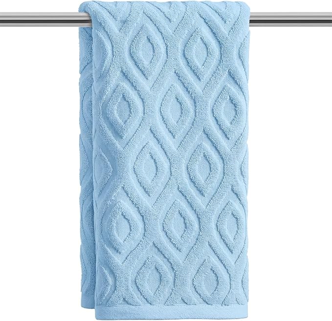 Artoid Mode 1 Pc Light Blue 3D Diamond Grid Jacquard Hand Towels